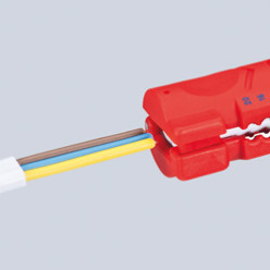 Инструмент для снятия оболочки с плоского и круглого кабеля KNIPEX 16 64 125 SB