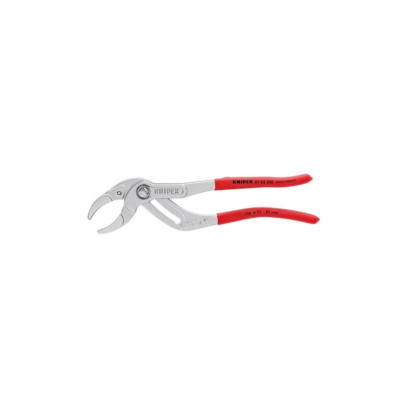 Клещи трубные сантехнические переставные Ø80мм KNIPEX 81 03 250, хромированные