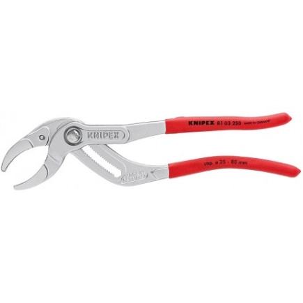 Клещи трубные сантехнические переставные Ø80мм KNIPEX 81 03 250, хромированные