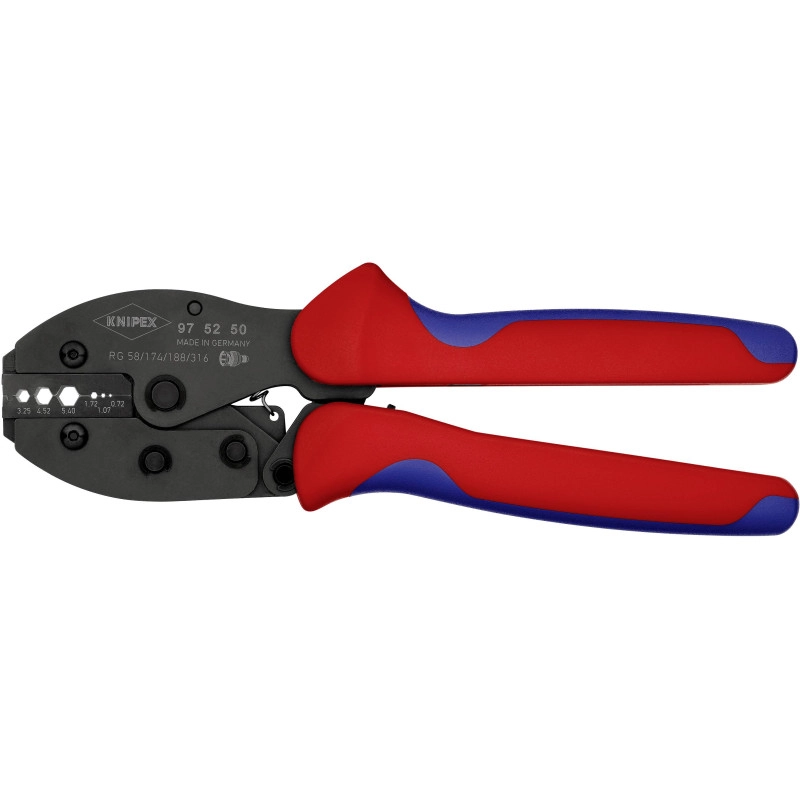 Кліщі для опресовки KNIPEX PreciForce Штекер КОАХ, BNC для RG 58, 174, 188, 316
