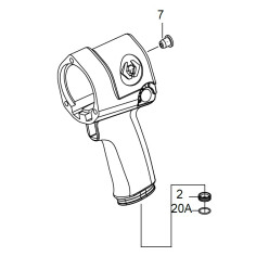 Корпус гайковерта 33411-040 (Вкл.7.2.20A)