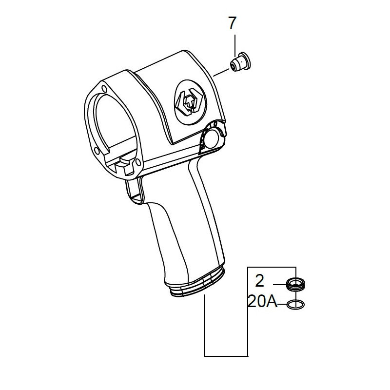 Корпус гайковерта 33411-040 (Вкл.7.2.20A)