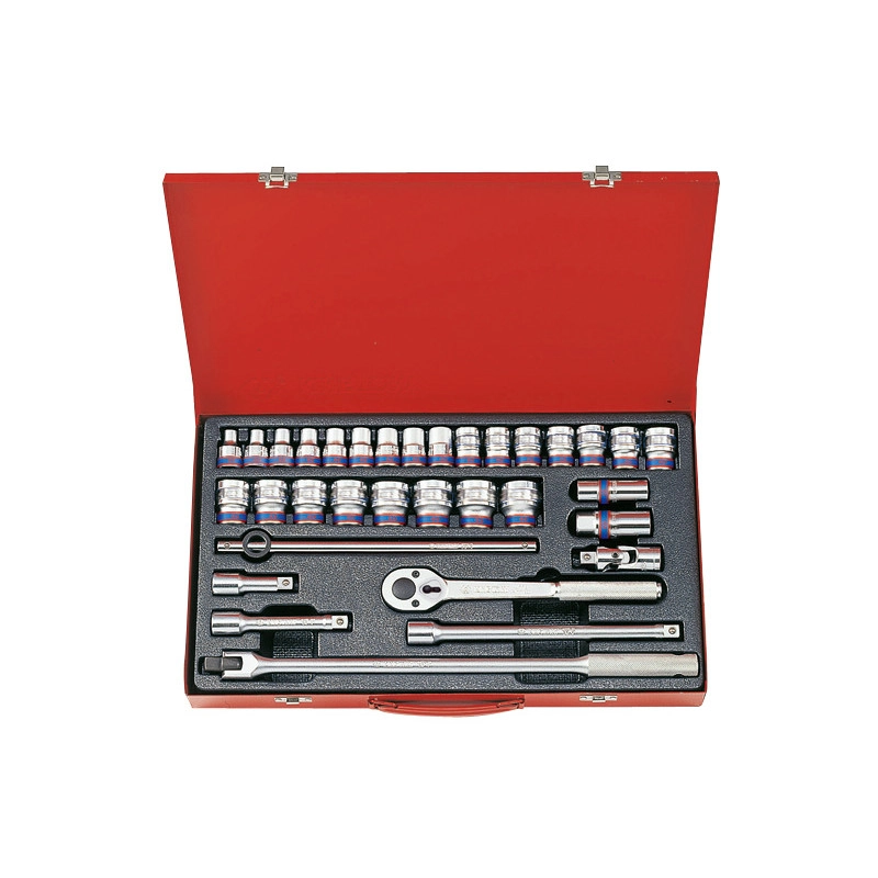 Набор головок 1/2" 33 ед. 6-ти гранные, (8-32mm)