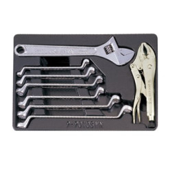 Набор инструмента комбинированный   ключи накидные+разводной ключ 8пр