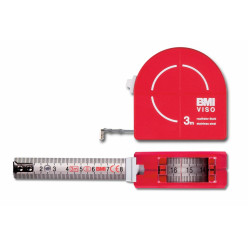 Рулетка измерительная 3 м продольные измерения внутренние измерения получение радиусов Viso BMI