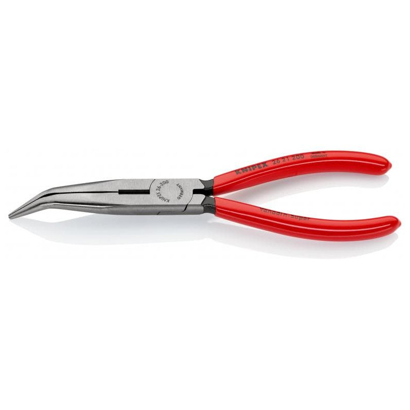 Круглогубцы плоские с режущими кромками, угол 40 °, Ø3,2мм, 200мм KNIPEX 26 21 200, фосфатированные
