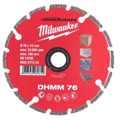 Алмазный диск DHMM 76мм для M12 FCOT для бетон,черепица, кирпич MILWAUKEE