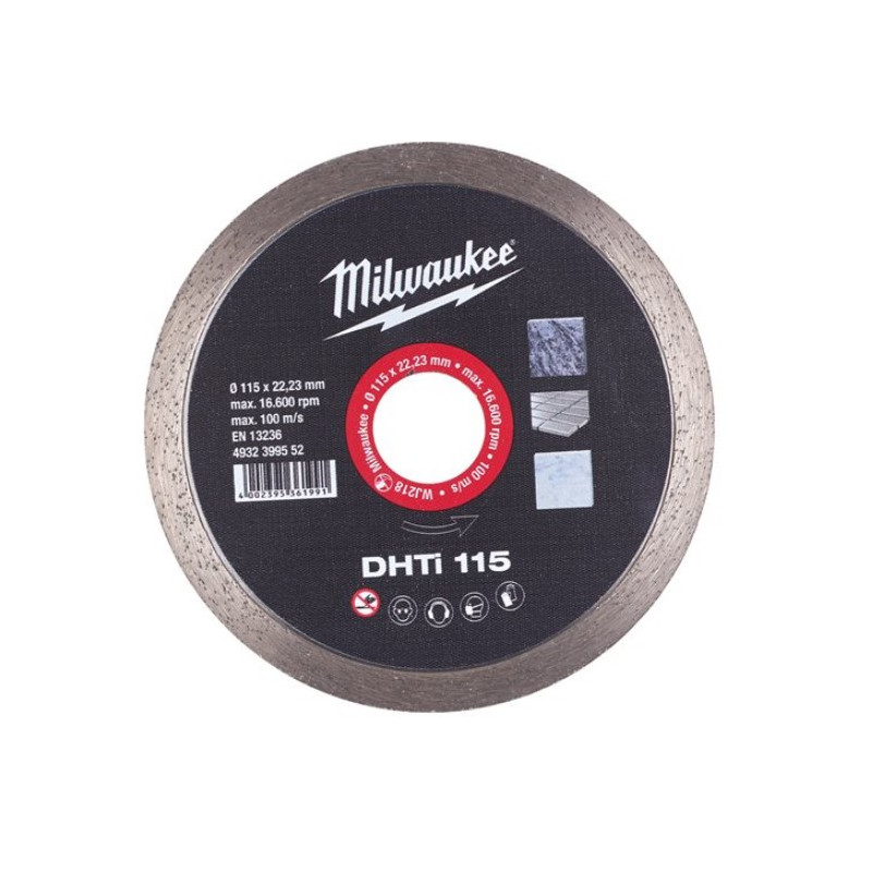 Алмазный диск DHTi 115 для керамической плитки MILWAUKEE