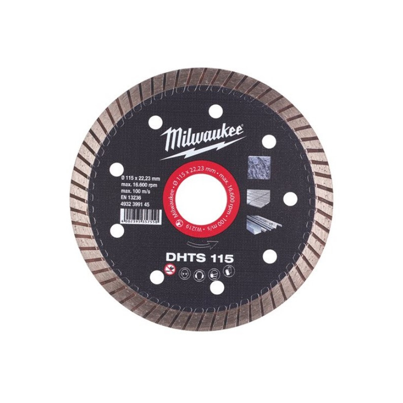 Алмазный диск DHTS 115 для керамогранит, плитка, металл MILWAUKEE