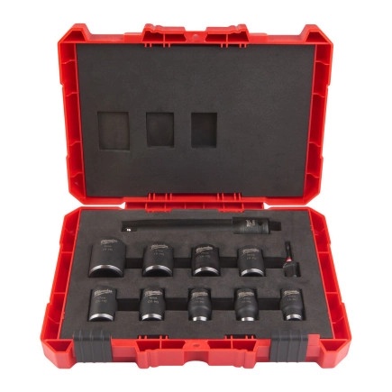 Набор ударных головок 1/2" 11 предметов (10-24мм)  MILWAUKEE  SHOCKWAVE™ IMPACT DUTY  4932478290