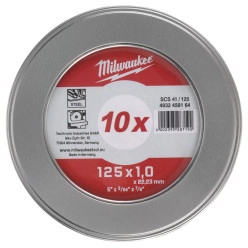 Диск отрезной по металлу MILWAUKEE, SCS 41/125х1, Ø125мм, (10шт)