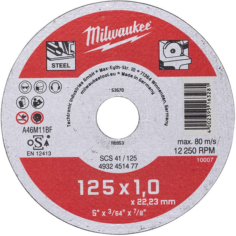 Отрезной диск SCS 41/125х1  (1 шт)