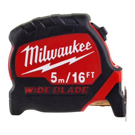 Рулетка метрична MILWAUKEE WIDE BLADE, 5м-16фт (футовая)
