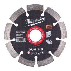 Алмазный диск DUH 115 для твердого бетона, бетонных блоков и камня MILWAUKEE