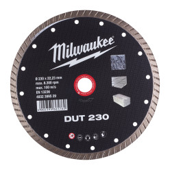 Алмазный диск DUT 230 для керамической плитки, бетон (чистый рез) MILWAUKEE