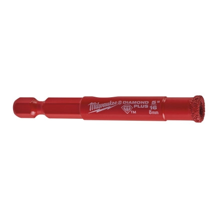 Коронка алмазная Diamond Plus MILWAUKEE, Ø8мм (1/4 Hex)