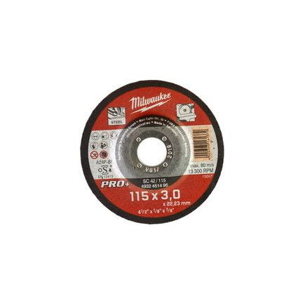 Отрезной диск SC 41/115х3 PRO+ (1 шт) MILWAUKEE