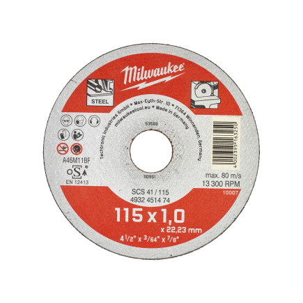 Отрезной диск SCS41/115X1 MILWAUKEE