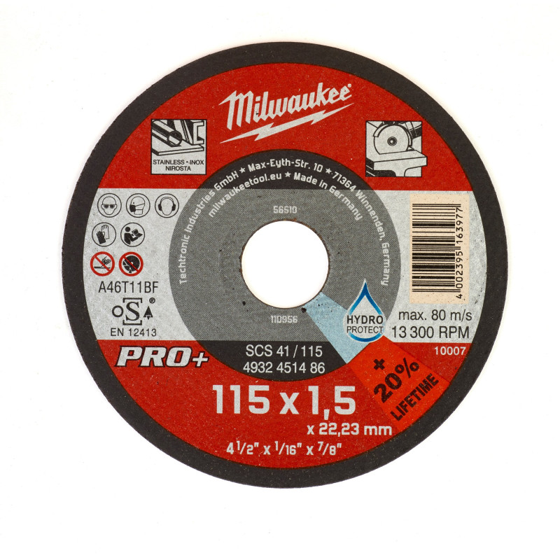 Отрезной диск SCS 41/115х1,5 PRO+ (1 шт)MILWAUKEE
