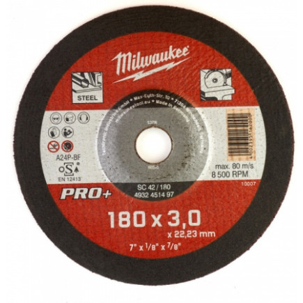Отрезной диск SC 41/180x3мм (1 шт) MILWAUKEE
