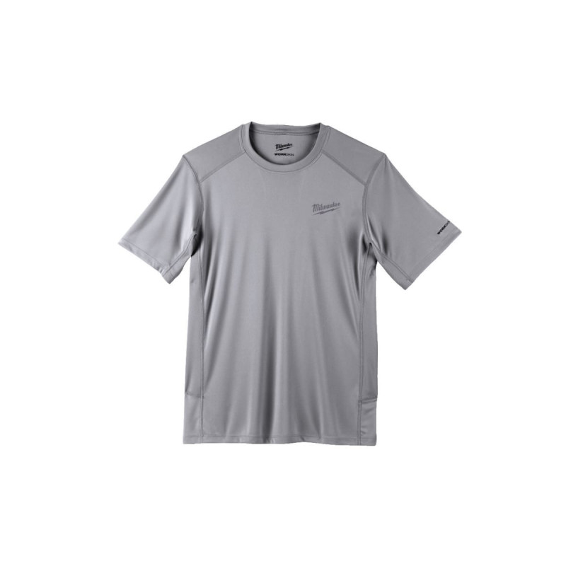 Тёплая рубашка с короткими рукавами Milwaukee серая WWSSG-XL 4933478197