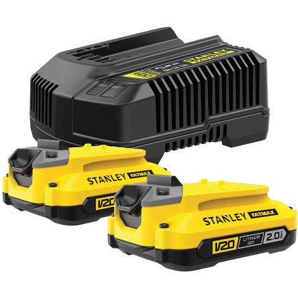 Зарядное устройство с 2 аккумуляторами 2 Ач  STANLEY FATMAX SFMCB12D2