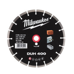Алмазный диск DUH 300 для твердого бетона, бетонных блоков и камня MILWAUKEE