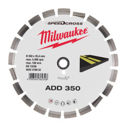 Алмазный диск SPEEDCROSS ADD 350 для асфальта MILWAUKEE