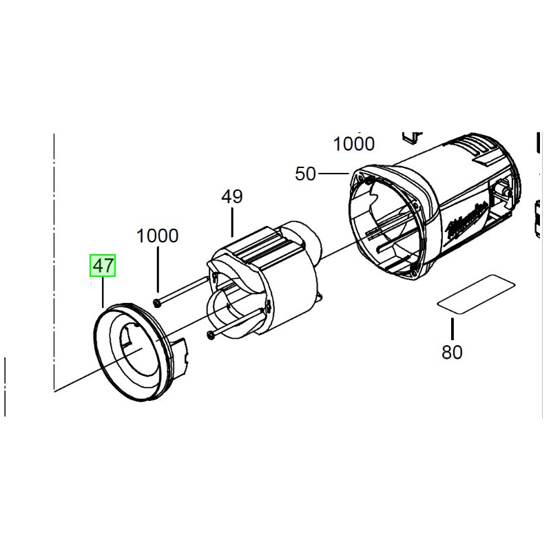 Ремкомплект гайкокрута кільце дефлектора повітря фіксувальне немагнітне AG22-
