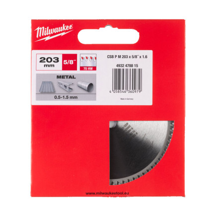 Пильный диск для циркулярной пилы по металлу 203x5/8"x1,6x70 (1 шт)