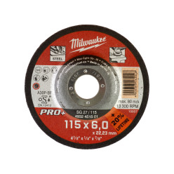 Шлифовальный диск по металлу SG 27/115х6 PRO+ (1 шт) MILWAUKEE