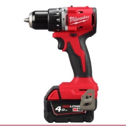 Дрель-шуруповёрт аккумуляторная бесщёточная ударная MILWAUKEE M18 BLPDRC-402C (60Нм) (ЗУ+2Х4Ач+кейс)