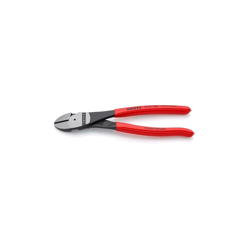 Кусачки боковые (бокорезы) особой мощности Ø3,8мм, 180мм KNIPEX 74 12 180, фосфатированные