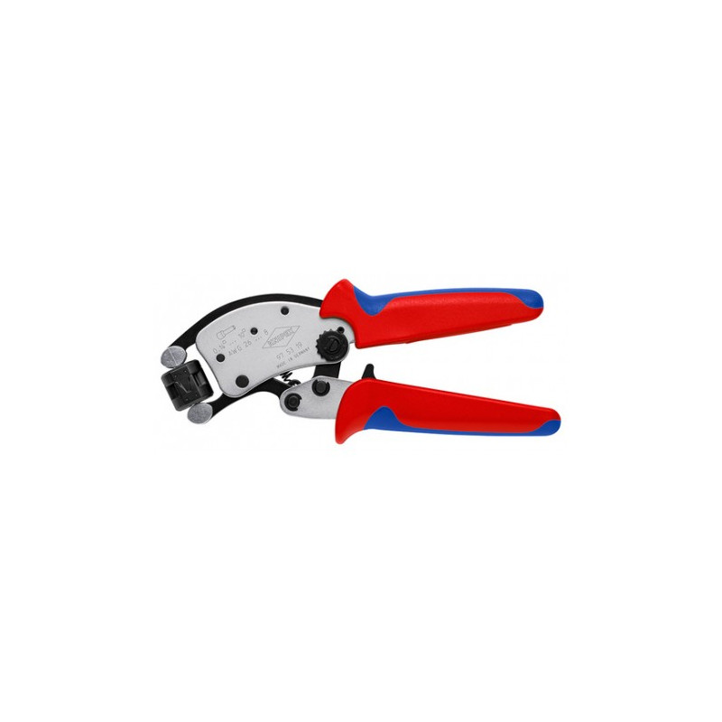 Інструмент для обжиму контактних гільз з поворотною головкою, з автоналаштуванням, KNIPEX, 97 53 19