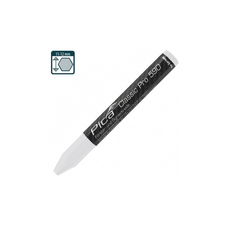 Промисловий маркер на восково-крейдовій основі Pica Classic PRO 590/52, білий