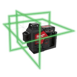 Аккумуляторный лазерный нивелир M12 3PL-401C (Li-Ion 4 Ач) Вращение 330˚ с зелёным лучом MILWAUKEE