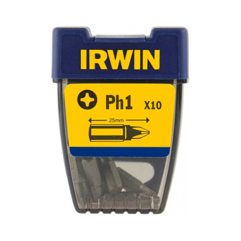 Бита Phillips INSERT BIT 1/4"/25мм PH1 10шт, IRWIN