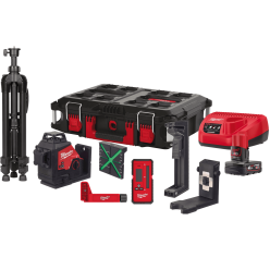 Нівелір лазерний 3D акумуляторний MILWAUKEE, M12 3PLKIT-401P (+зар. прист.,1акум.Х4Аг, кейс PACKOUT)