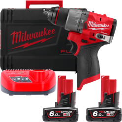 Дрель-шуруповёрт аккумуляторная бесщёточная ударная MILWAUKEE M12 FPD2-602X (45 Нм)(ЗУ+2Х6Ач+HDкейс)