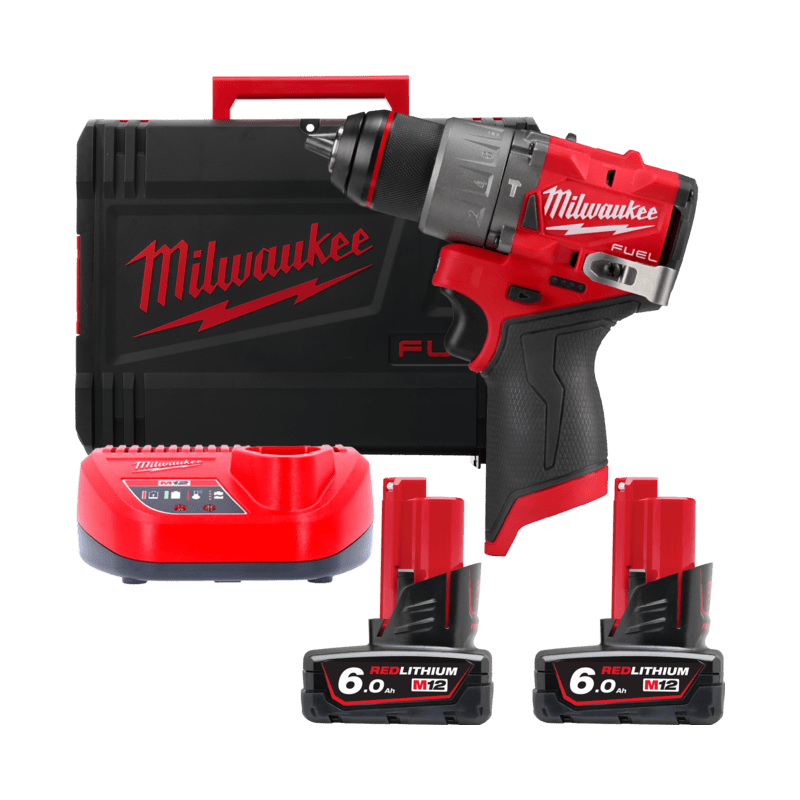 Дрель-шуруповёрт аккумуляторная бесщёточная ударная MILWAUKEE M12 FPD2-602X (45 Нм)(ЗУ+2Х6Ач+HDкейс)