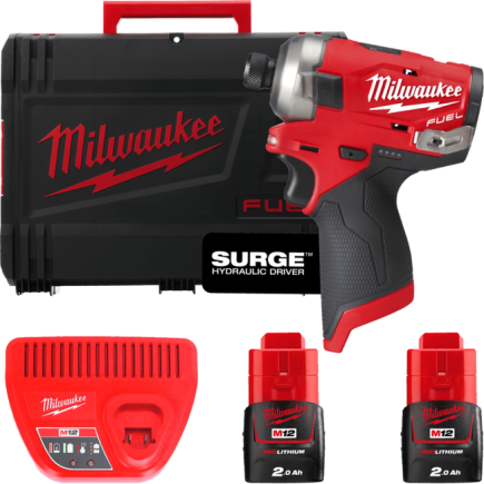 Аккум.  винтоверт, крут. мом. 50 Нм, MILWAUKEE M12 FQID-202X FUEL SURGE (Li-Ion 2 Ач) MILWAUKEE