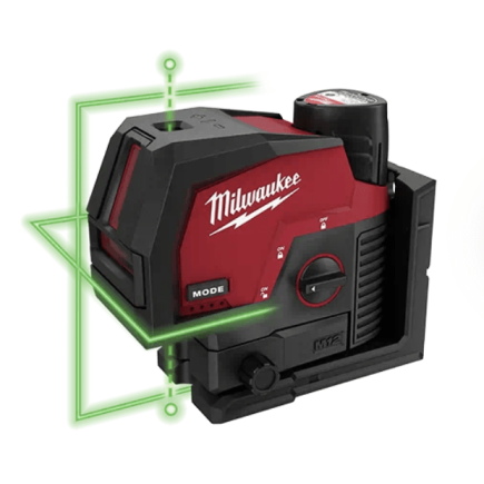 Линейно-точечный лазерный нивелир Milwaukee M12 3PL-0C 4933478100 с зелёным лучом MILWAUKEE 