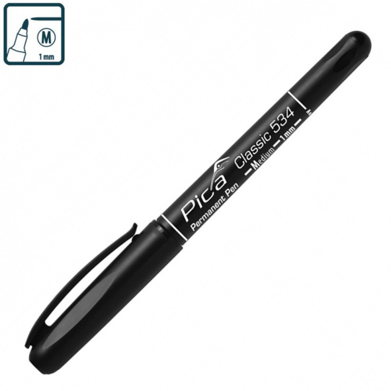 Маркер перманентний Pica Classic 534/40 Permanent Pen Medium, тонкий червоний