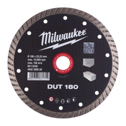 Диск алмазный MILWAUKEE DUT 180, Ø180мм (керамическая плитка/чистый рез)