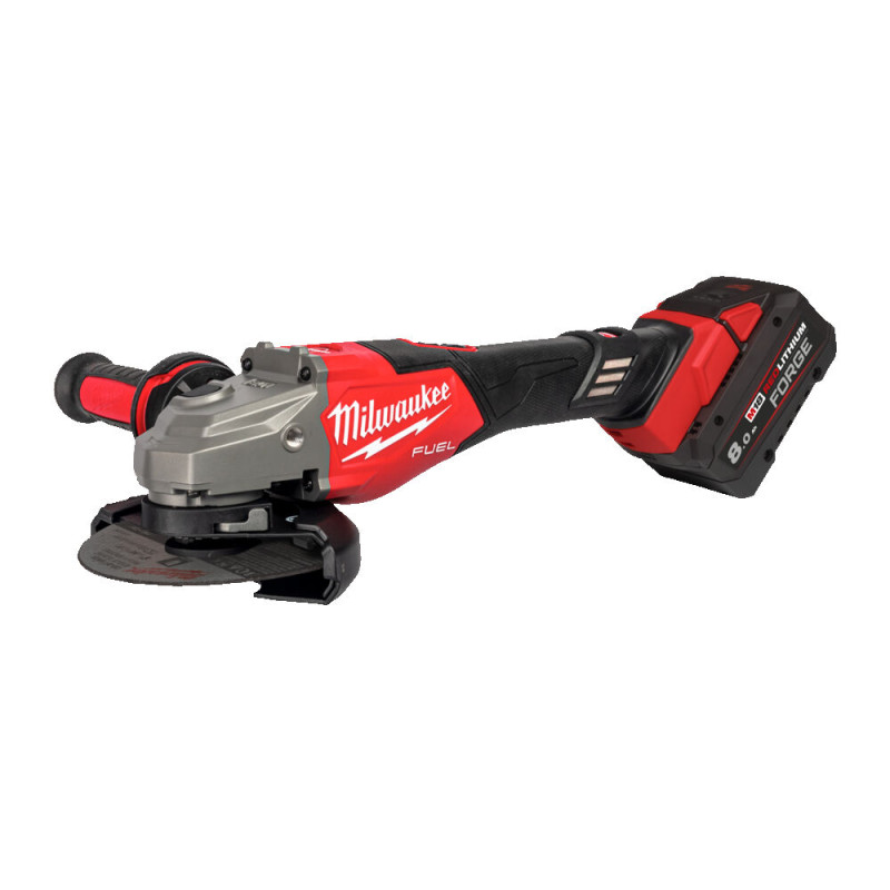 Шлифмашина угловая аккумуляторная MILWAUKEE, M18 FHSAG125XB2-802X, Ø125мм (ЗП, 2 аккум.Х8Аг, HDкейс)