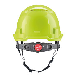 Шлем защитный с ремнем EN397 BOLT100 MILWAUKEE HI-VIS, желтый, вентилируемый