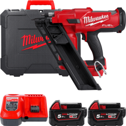 Пистолет гвоздезабивной аккумуляторный бесщёточный MILWAUKEE M18 FFNS-502C (50-90мм)(ЗУ+2Х5Ач+кейс) 