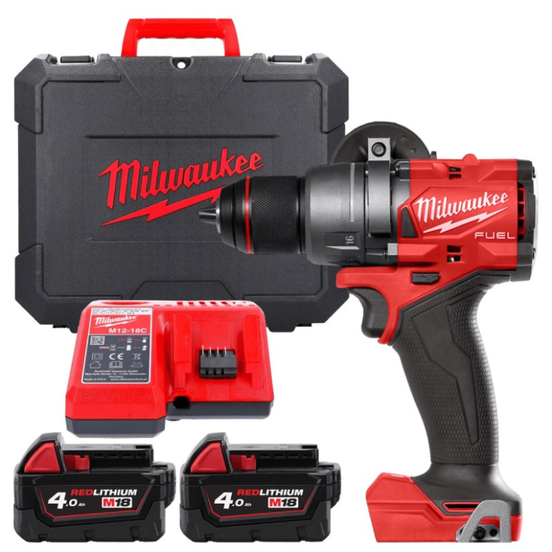 Дрель-шуруповёрт аккумуляторная бесщёточная ударная MILWAUKEE M18 FPD3-402X (158 Нм) (ЗУ+2Х4Ач,кейс)