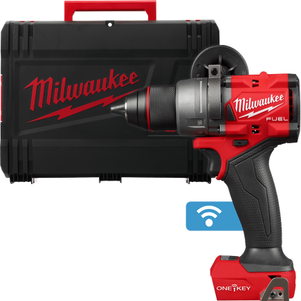 Дрель-шуруповёрт аккумуляторная бесщёточная ударная MILWAUKEE M18 ONEPD3-0X (158Нм) (каркас+HDкейс) 