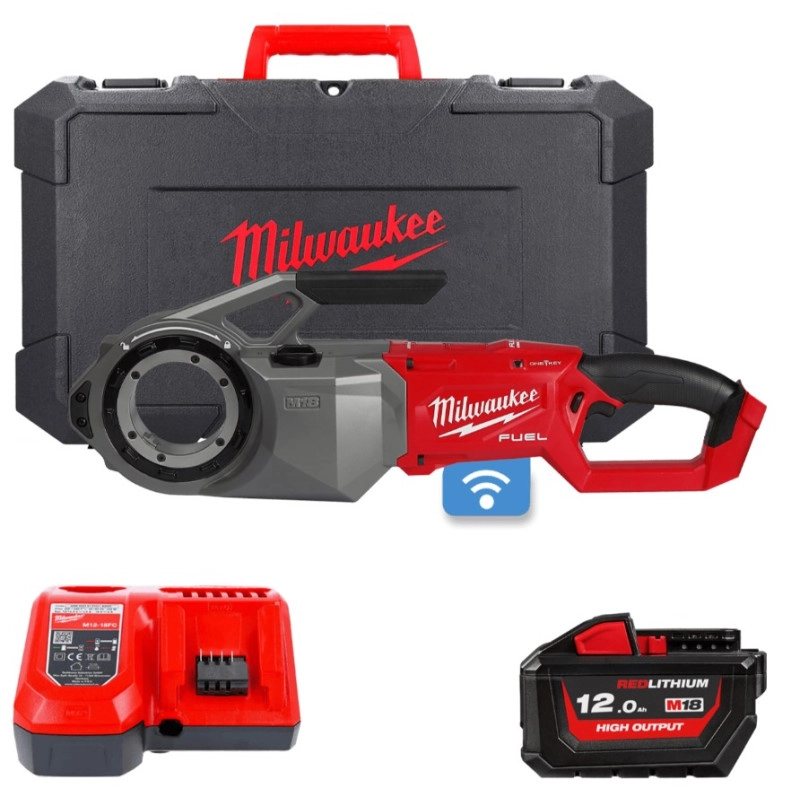 Инструмент резьбонарезной аккумуляторный MILWAUKEE, M18 FPT2-121C, 2'', (+ЗУ+1акк.Х12Ач+кейс), (заме